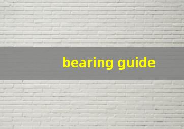 bearing guide